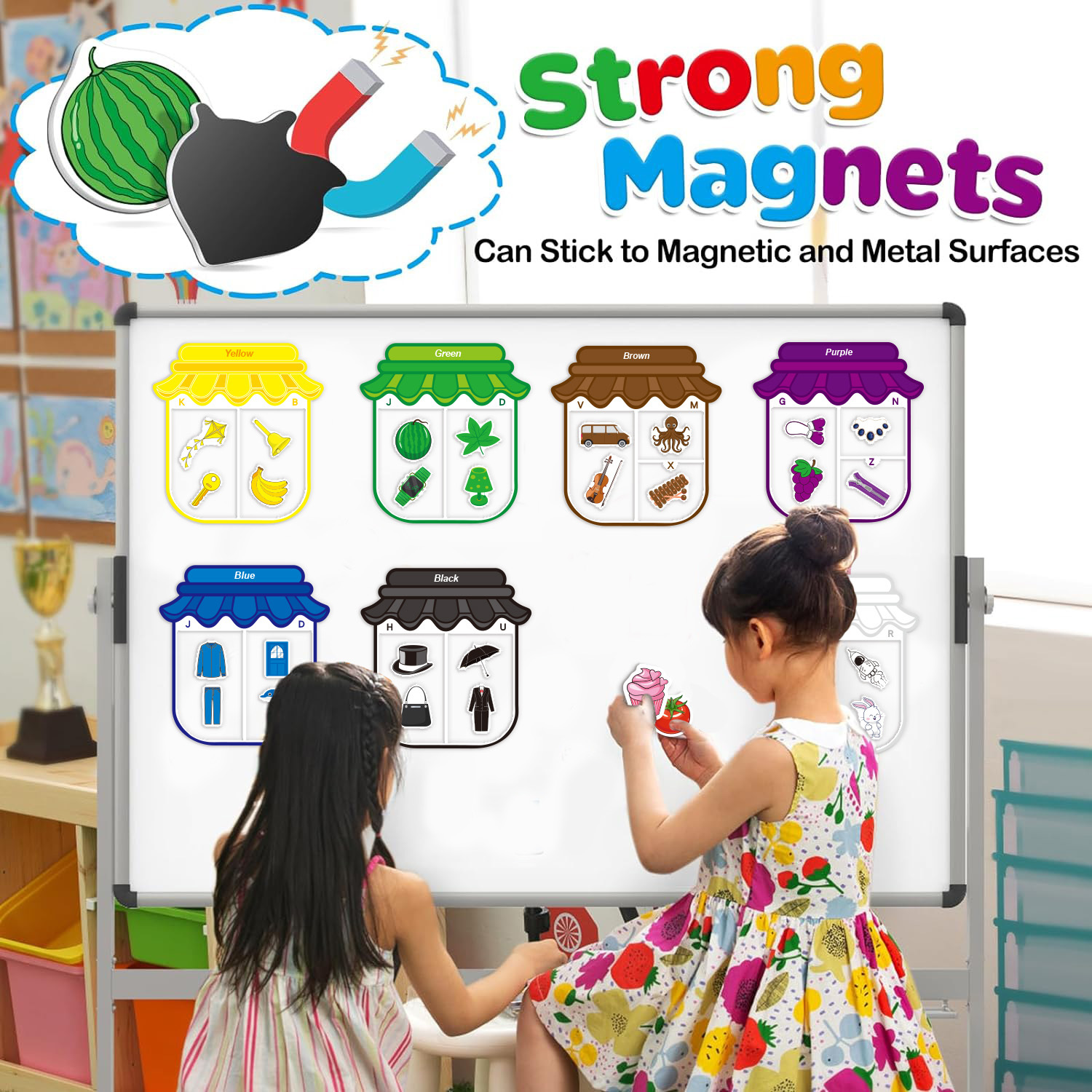 11 Pieces Color Recognition Magnetic Sorting Set