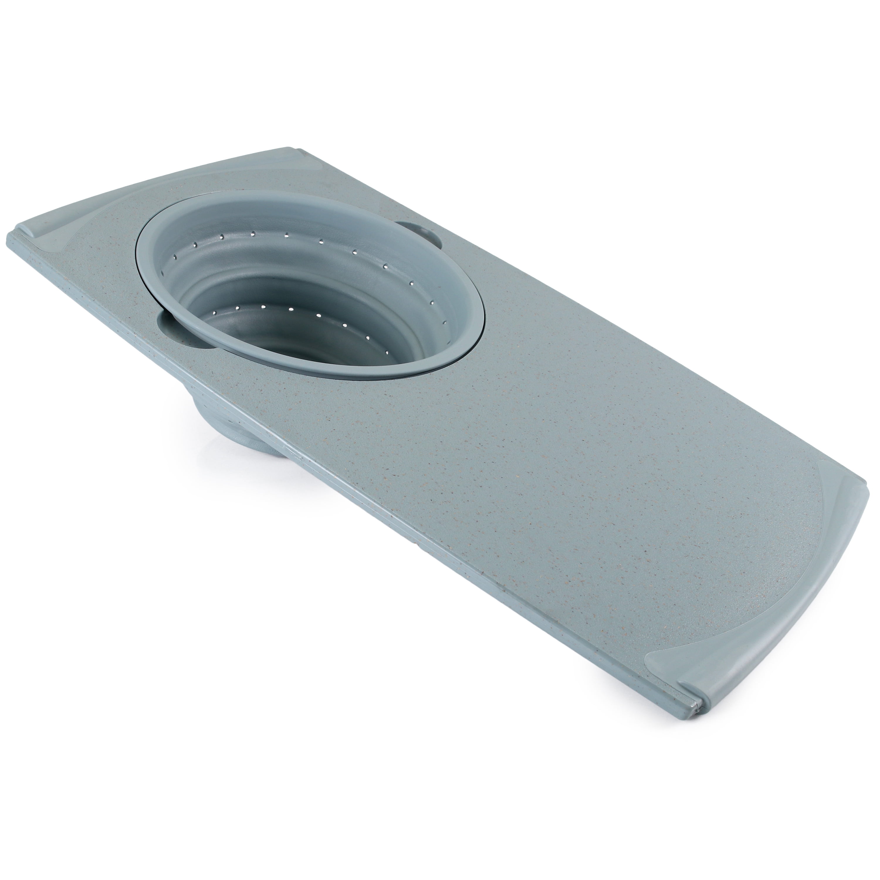 🔥Last Day 50% OFF🔥Over-the-Sink Flax Cutting Board with Collapsible Colander