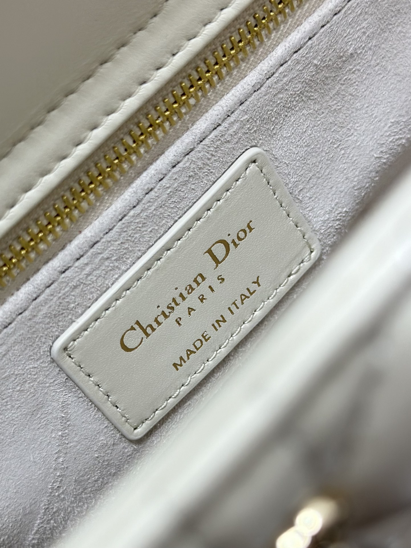 Dior Lady Four-grid Constellation Stud White Lady Bag M0538