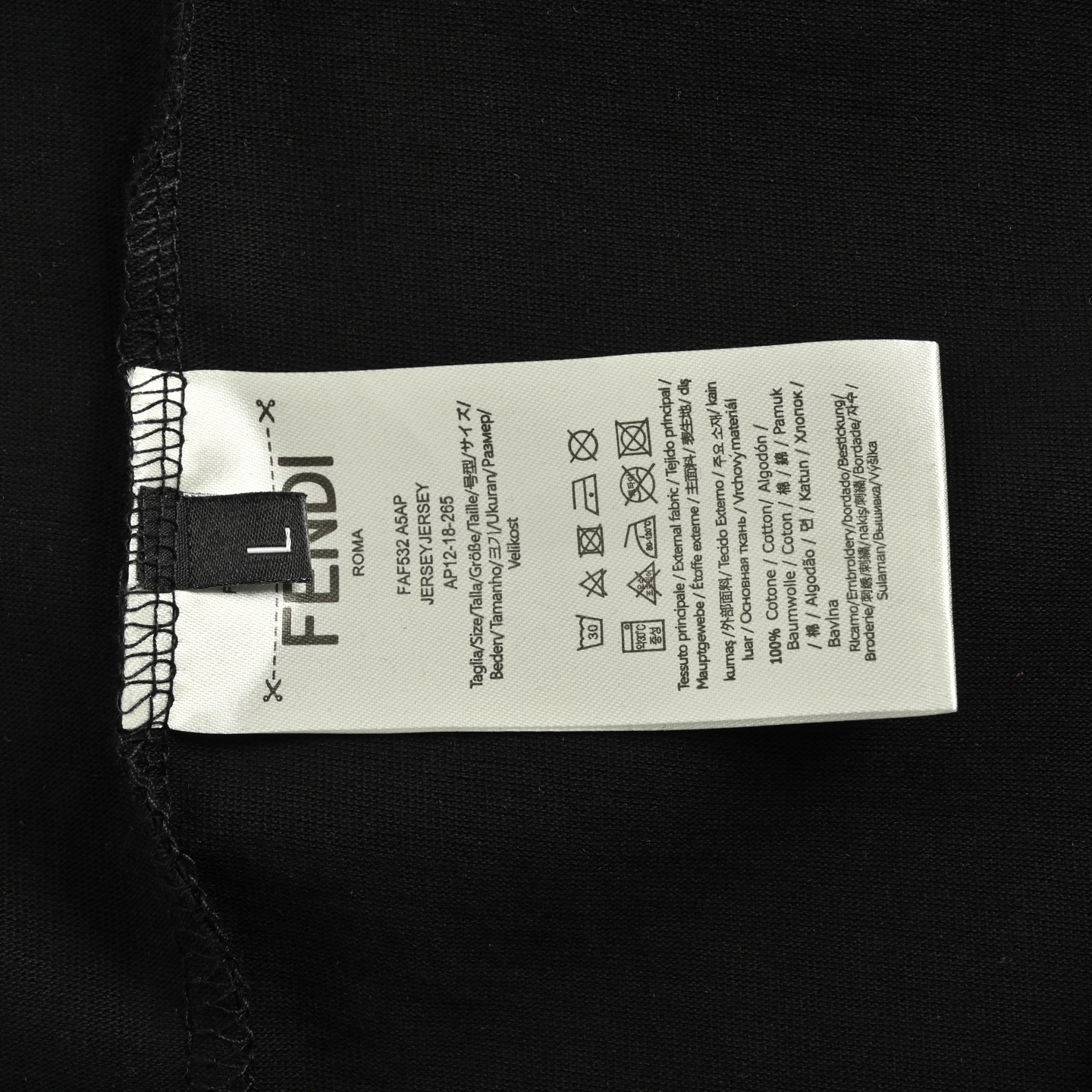 Fendi 25ss rendered lettering logo printed short sleeves