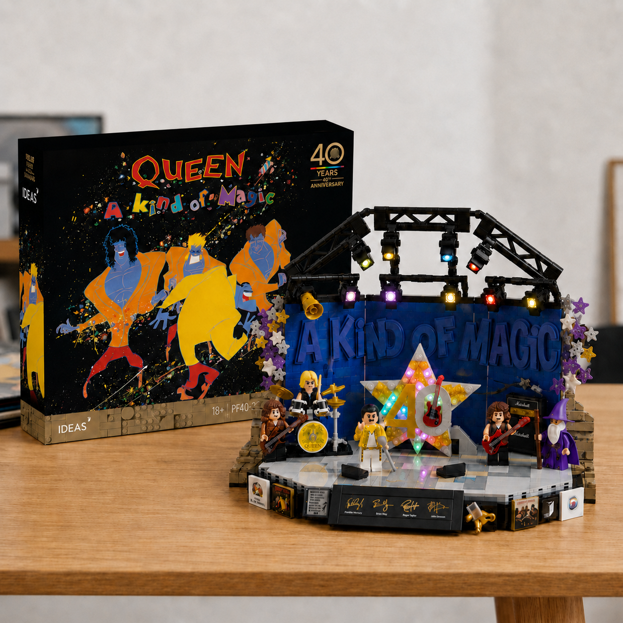 ✨“A Kind of Magic” 40th Anniversary ✨ Light-Up Concert Stage Building Brick Set