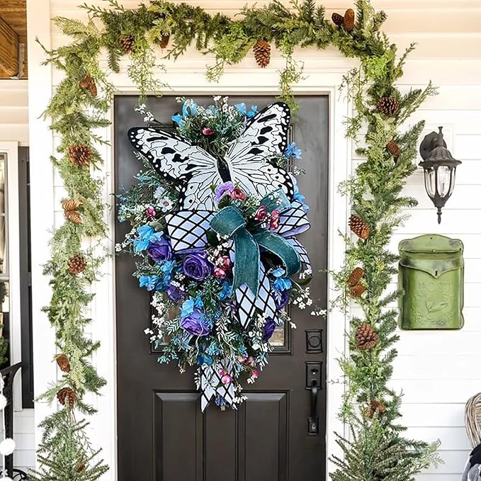 🎄Early Christmas Sale 49% OFF🎄🦋Handmade Butterfly Christmas Wreath