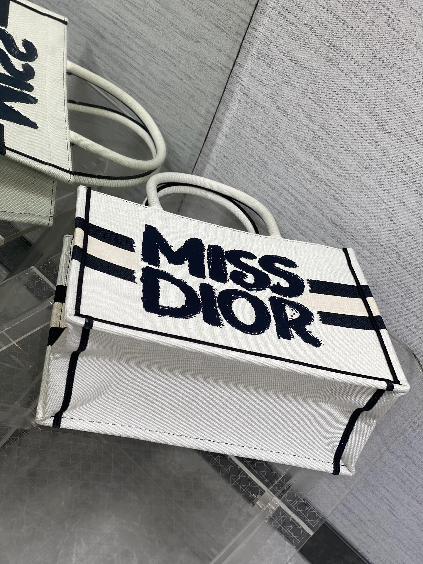 Dior Miss Embroidered Tote Shopping Bag