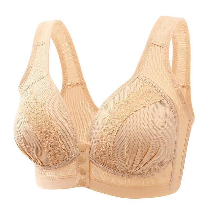 🔥BUY 1 GET 2 FREE(Please add 3 pcs to cart)🔥2023 Front Button Breathable Skin-Friendly Cotton Bra