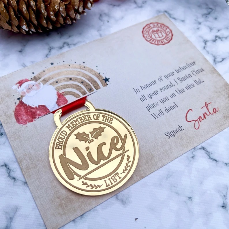 Nice List Medal,Christmas Eve box filler