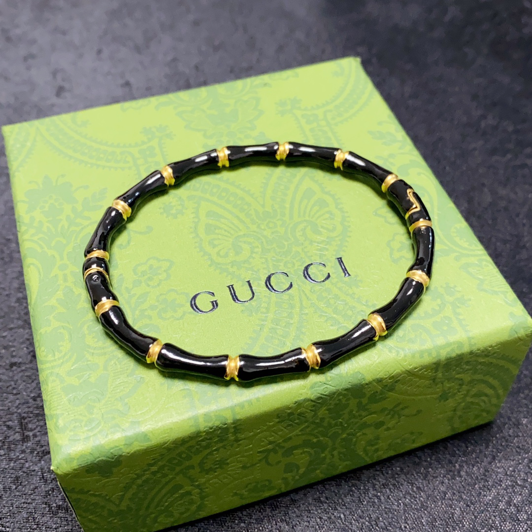 Gucci black bamboo bracelet