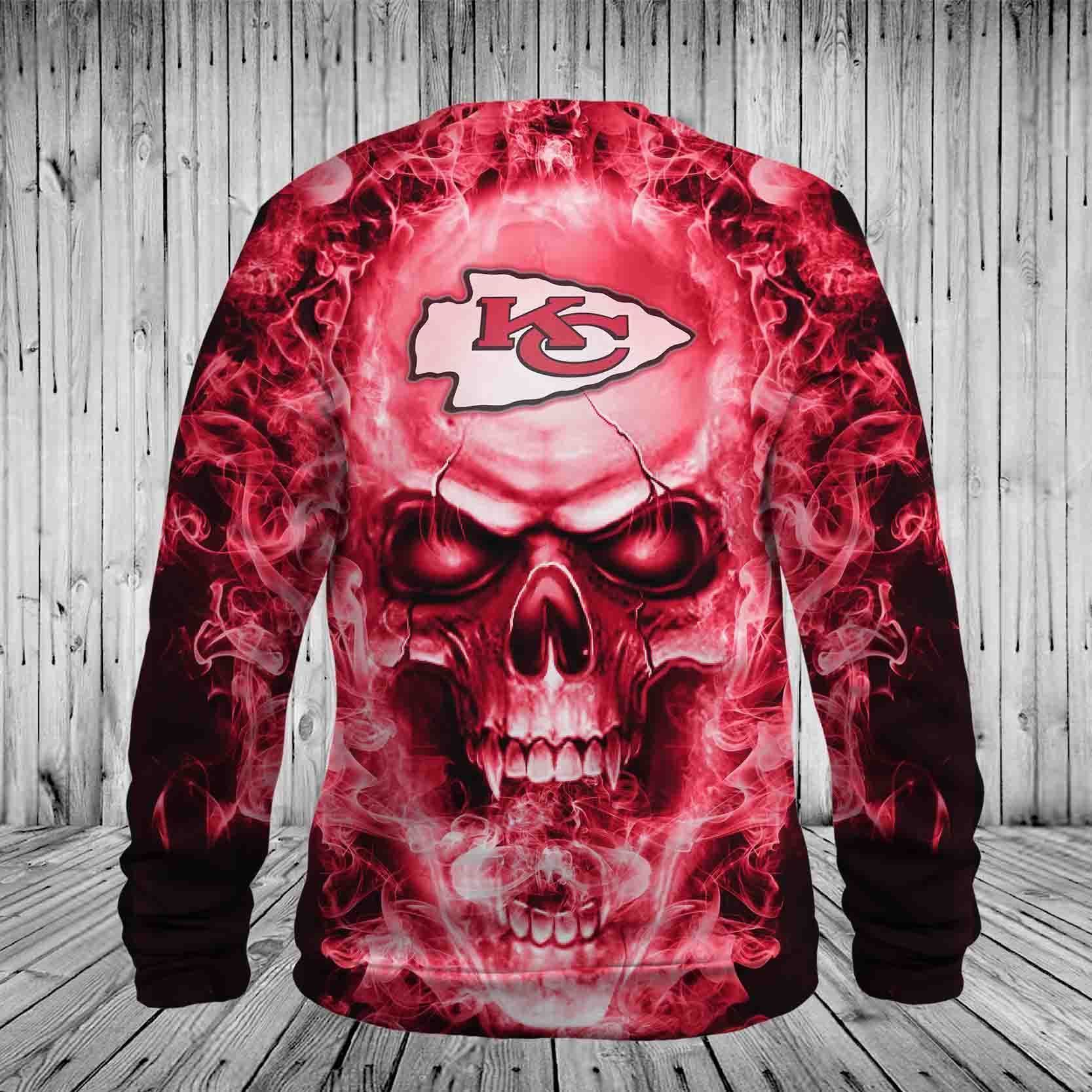 CHIEFS HOODIE 3D SKULL 81