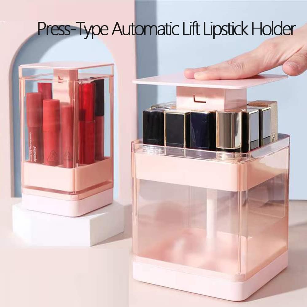 🔥ON SALE🔥12 Spaces Press-Type Automatic Lift Lip Gloss Holder Organizer
