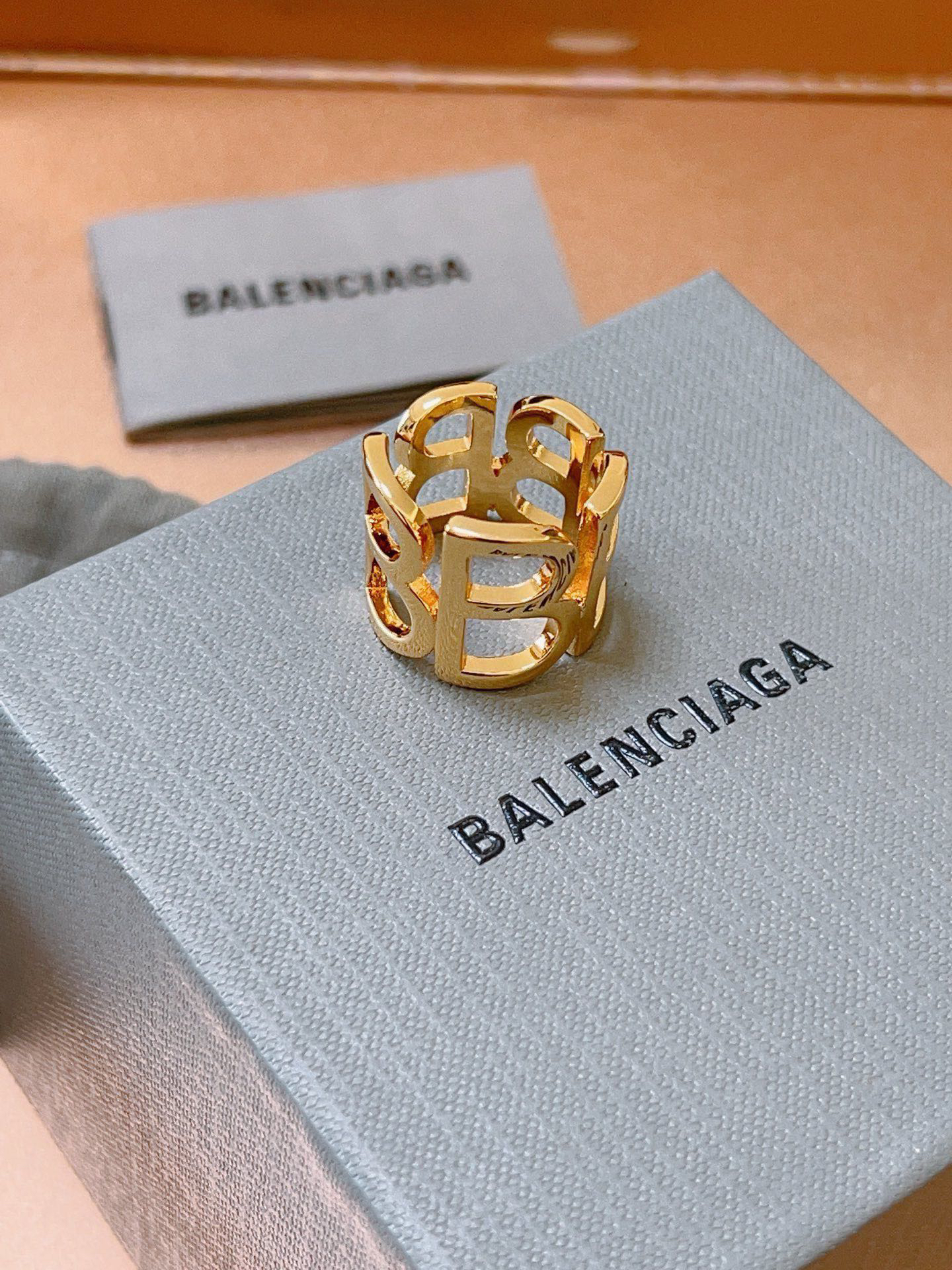 Balenciaga hollow gold ring