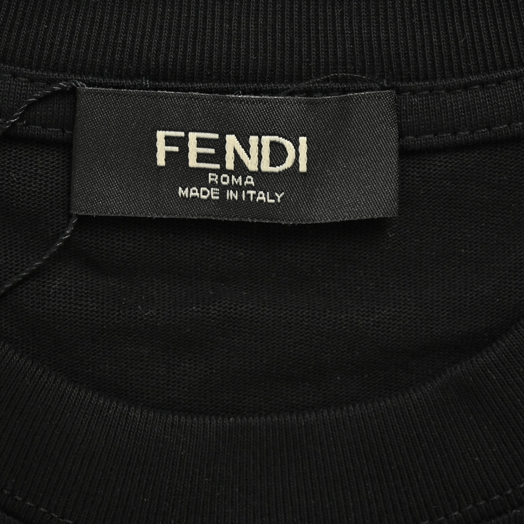 Fendi 24ss FF full print flocked short sleeves