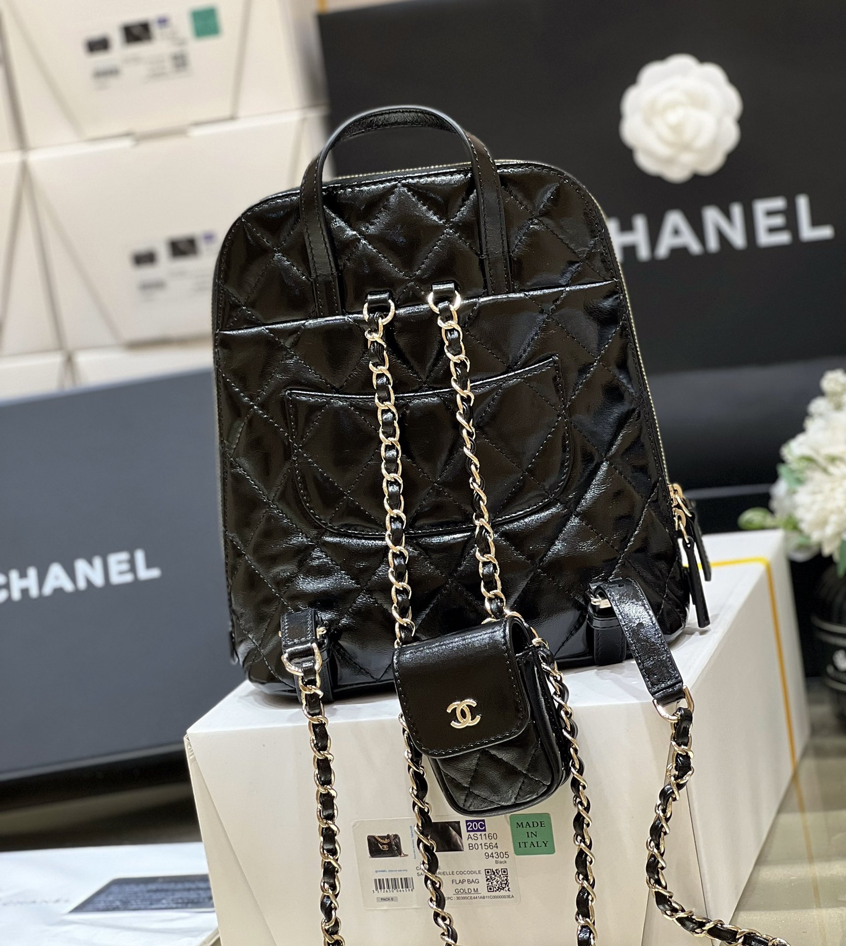 Chanel 22A Advanced Handcraft Series Double Backpack AS3332