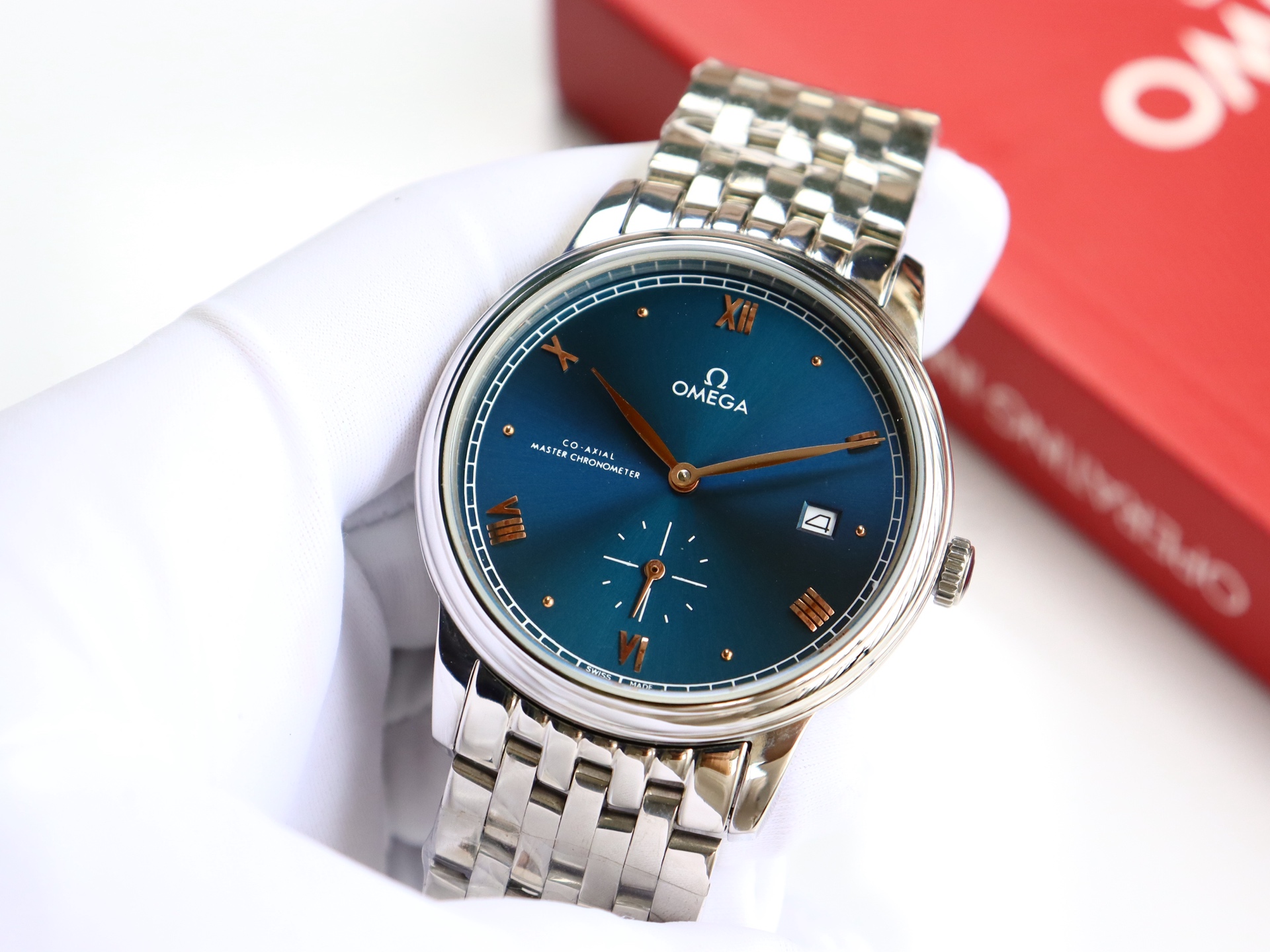 Omega De Ville series two-hand semi-mechanical men's watch
