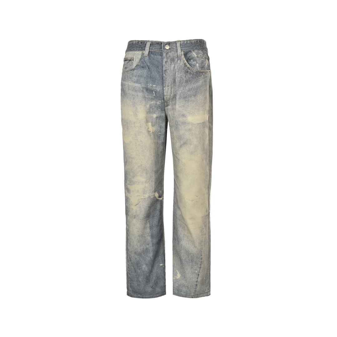 Balenciaga 24Fw washed loose wide-leg jeans