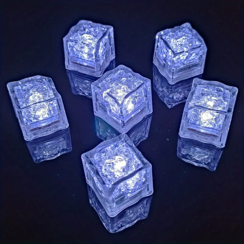 🧊🧊Multi-color Flashing LED Illuminated Ice Cubes - (Unique Party Supplies)
