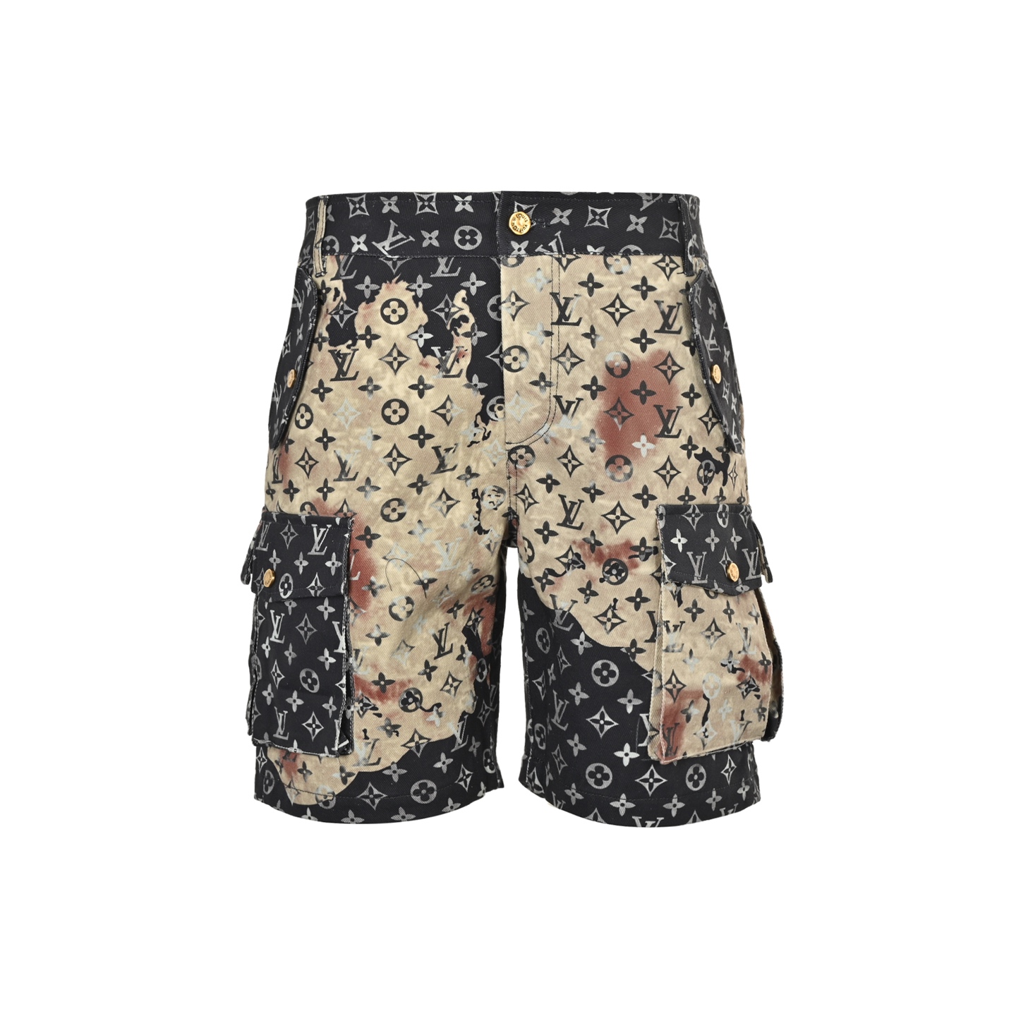 Louis Vuitton all over printed denim shorts