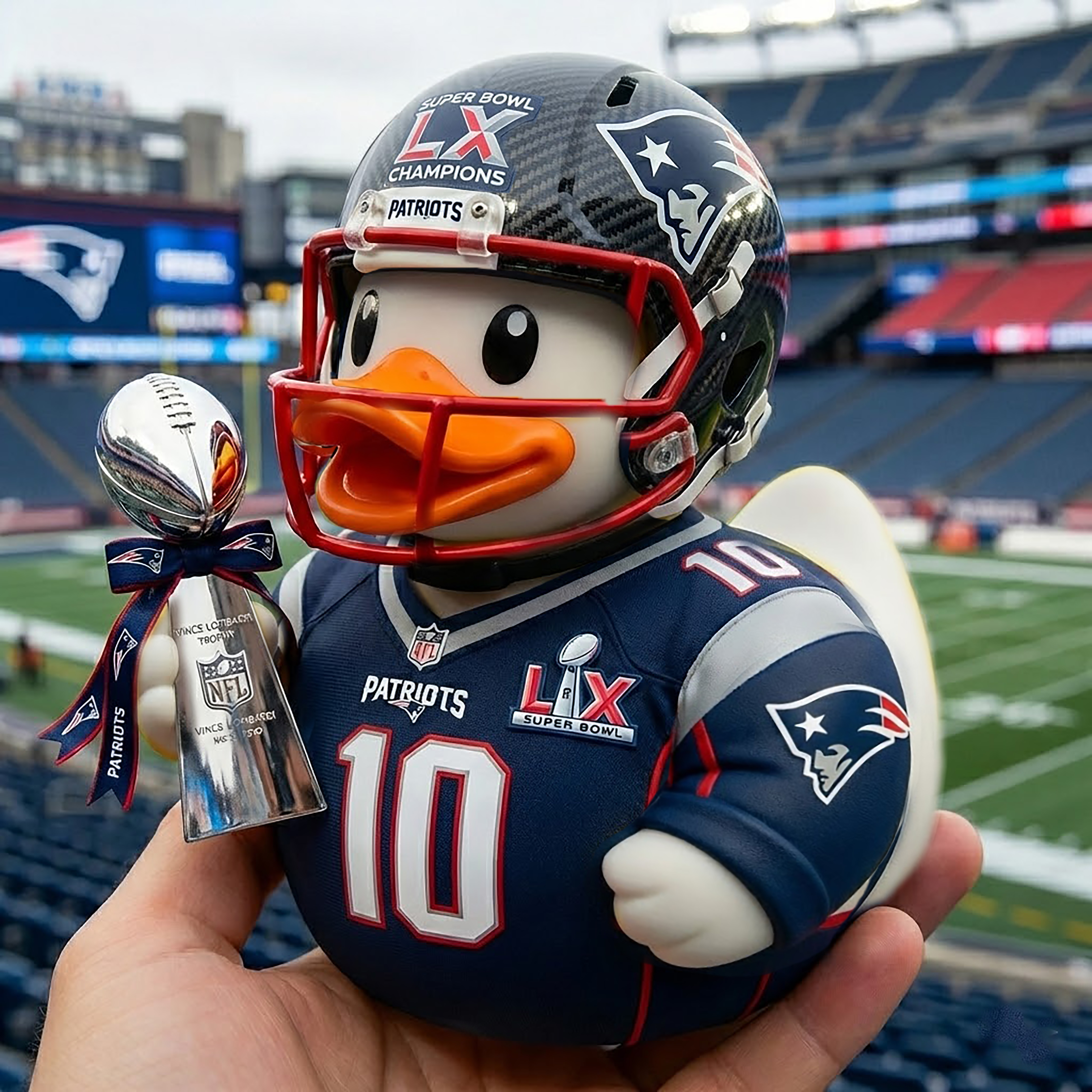 New England Patriots Super Bowl LX Champion Commemorative Duck 🦆🏆
