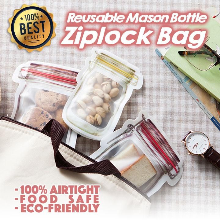 2021 REUSABLE MASON BOTTLE ZIPLOCK BAG (SET OF 7)