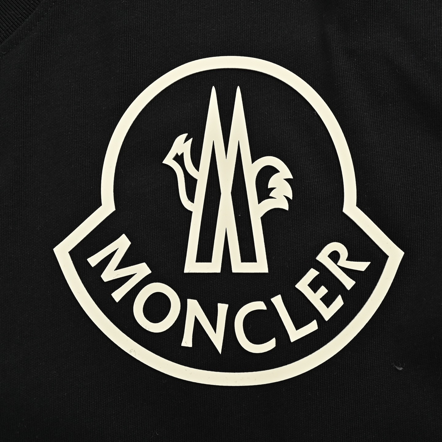 Moncler 25ss flocked logo laser printed short-sleeved shirt