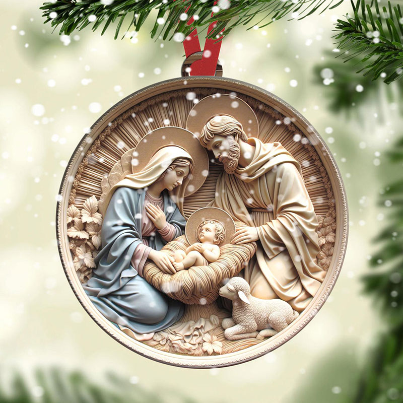 Nativity Scene Christmas Ornament