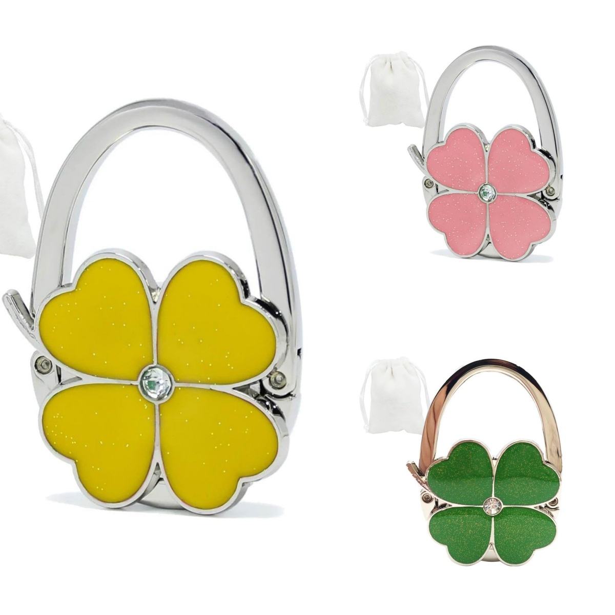 💖Last Day 49% OFF💖Clover Design Foldable Handbag Hanger Table Hook Holder