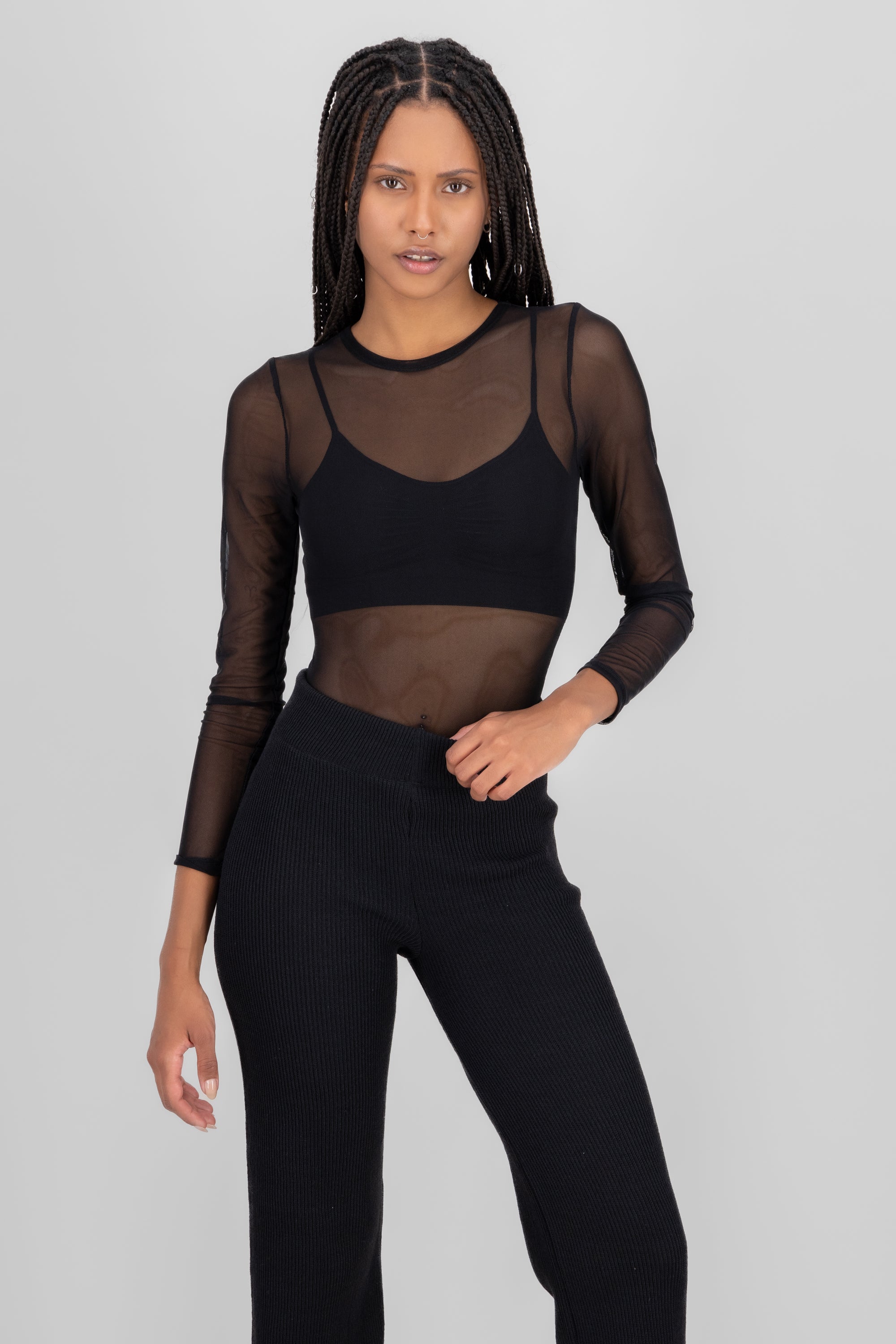 Mesh Long Sleeve Bodysuit
