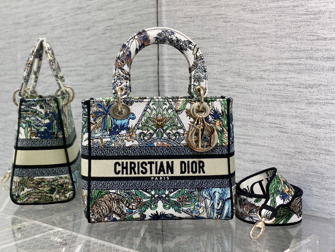 Dior CD Lady Embroidered Diana Bag 6605