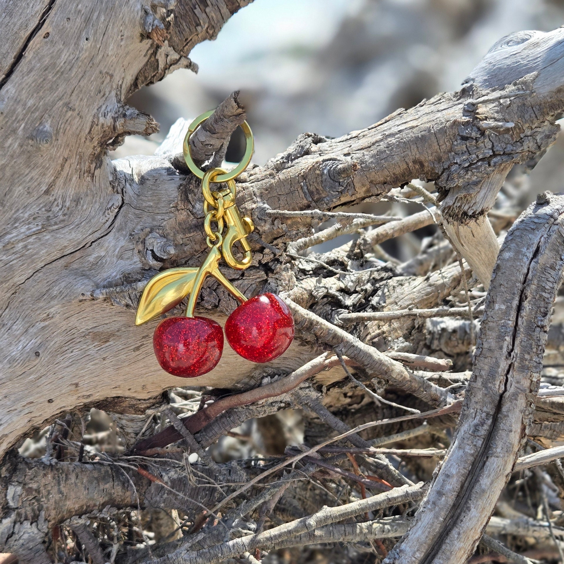 ON SALE🔥Cherry Purse Charm, Keychain for purse, Bag accessories