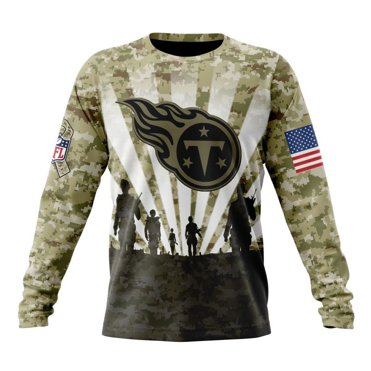 TENNESSEE TITANS 3D HOODIE HONOR VETERANS