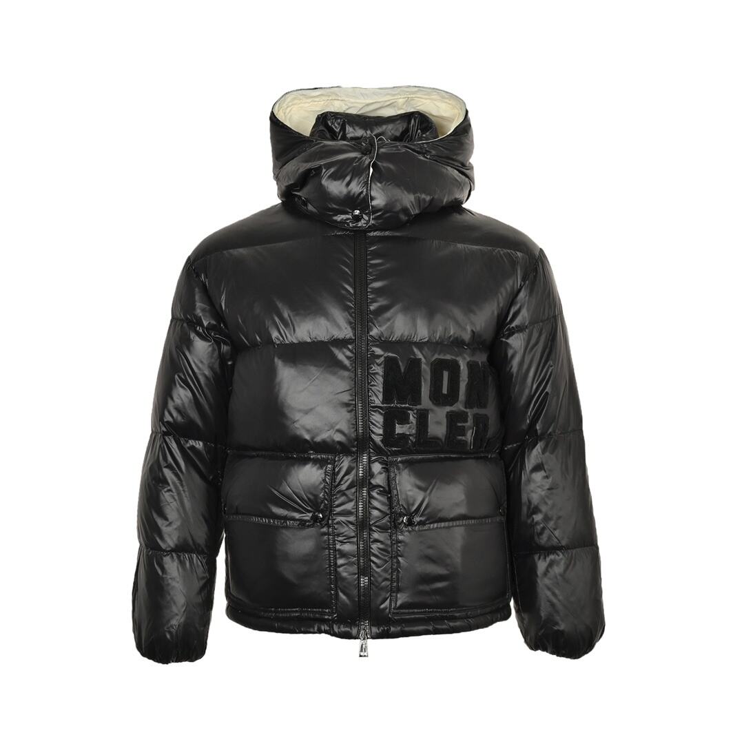 Moncler 24Fw terry embroidery patch lettering down jacket