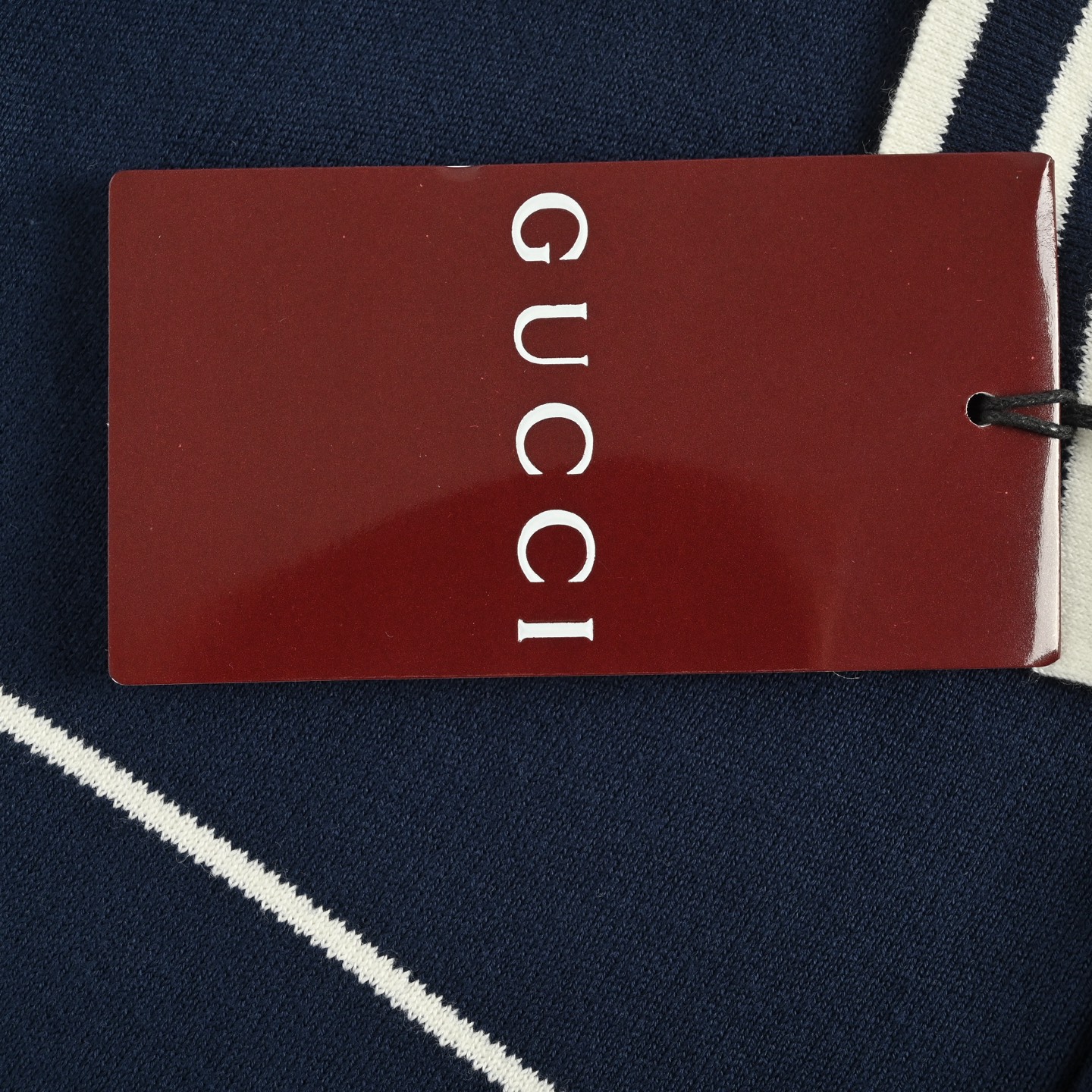Gucci 25ss striped knitted Polo short-sleeved