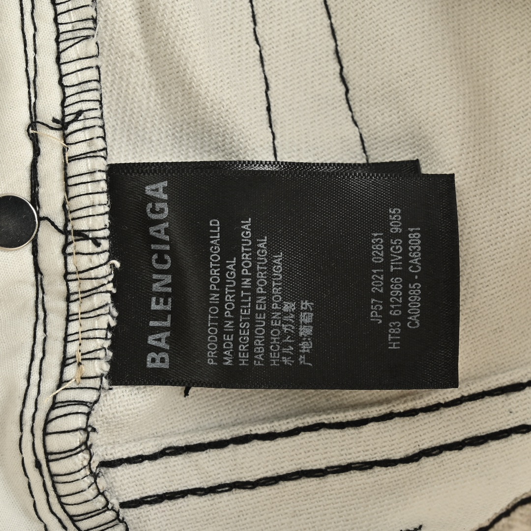 Balenciaga 24Fw washed loose wide-leg jeans