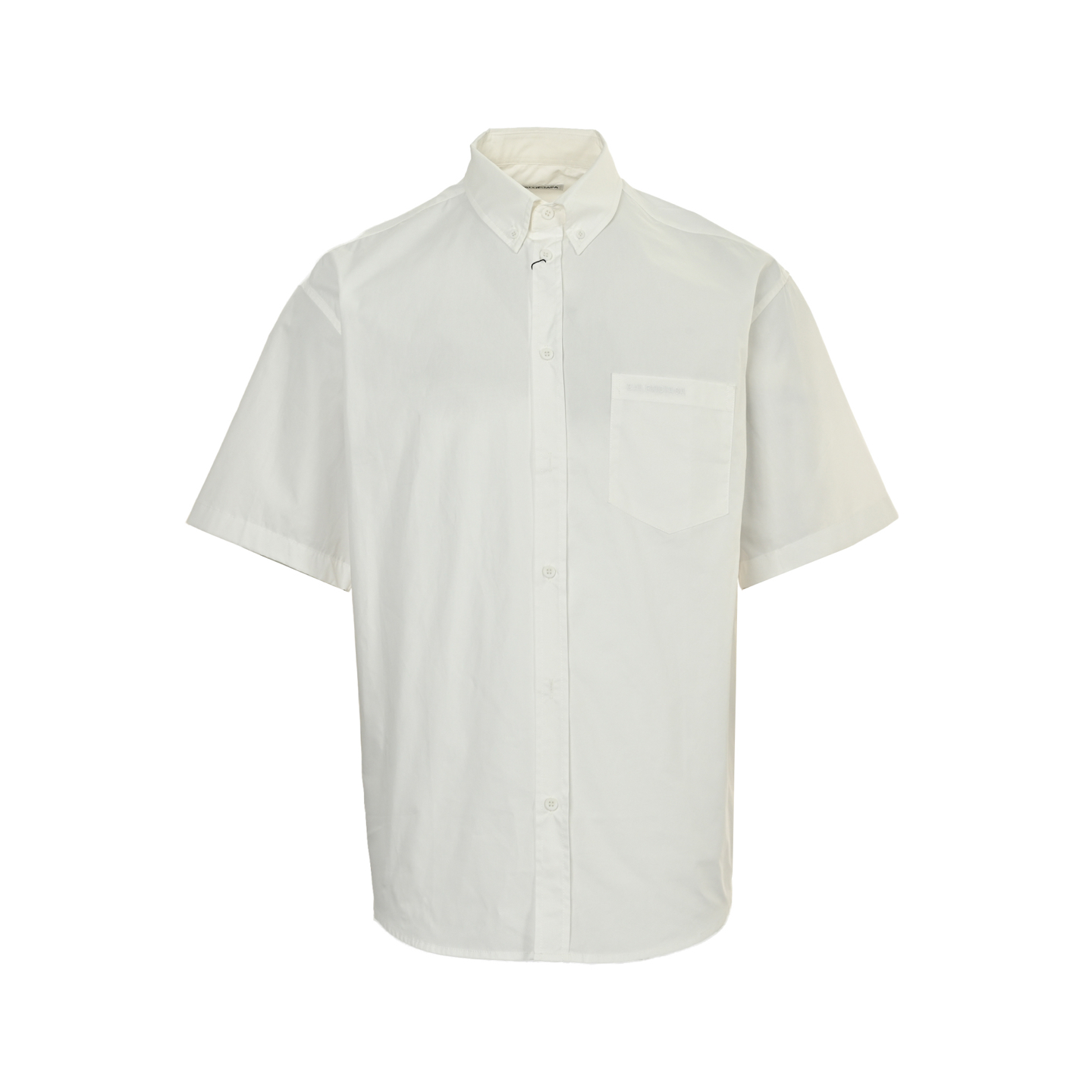 Balenciaga 25ss short-sleeved shirt with red tape on the back
