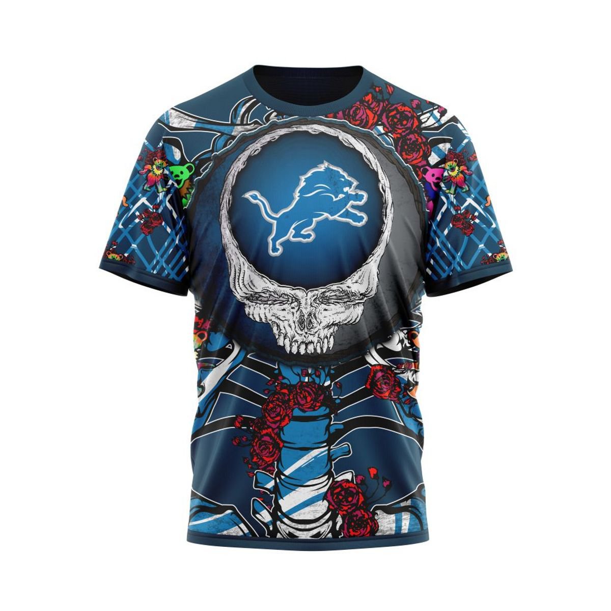 DETROIT LIONS 3D HOODIE MIX GRATEFUL DEAD