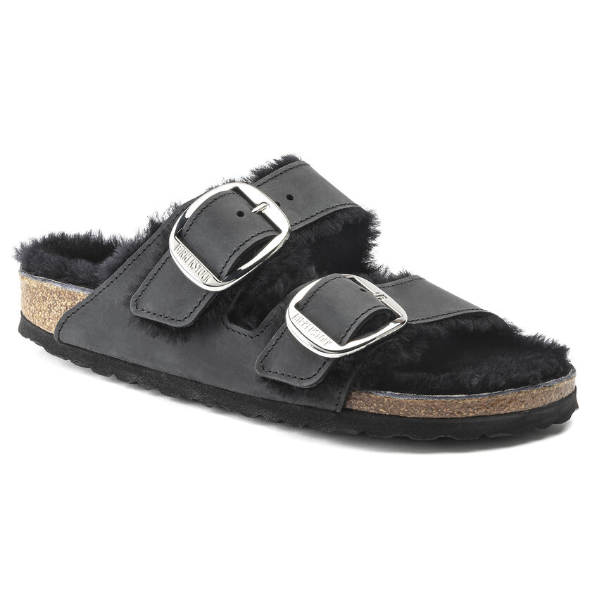 Arizona Big Buckle Shearling Oiled Leather B-13268