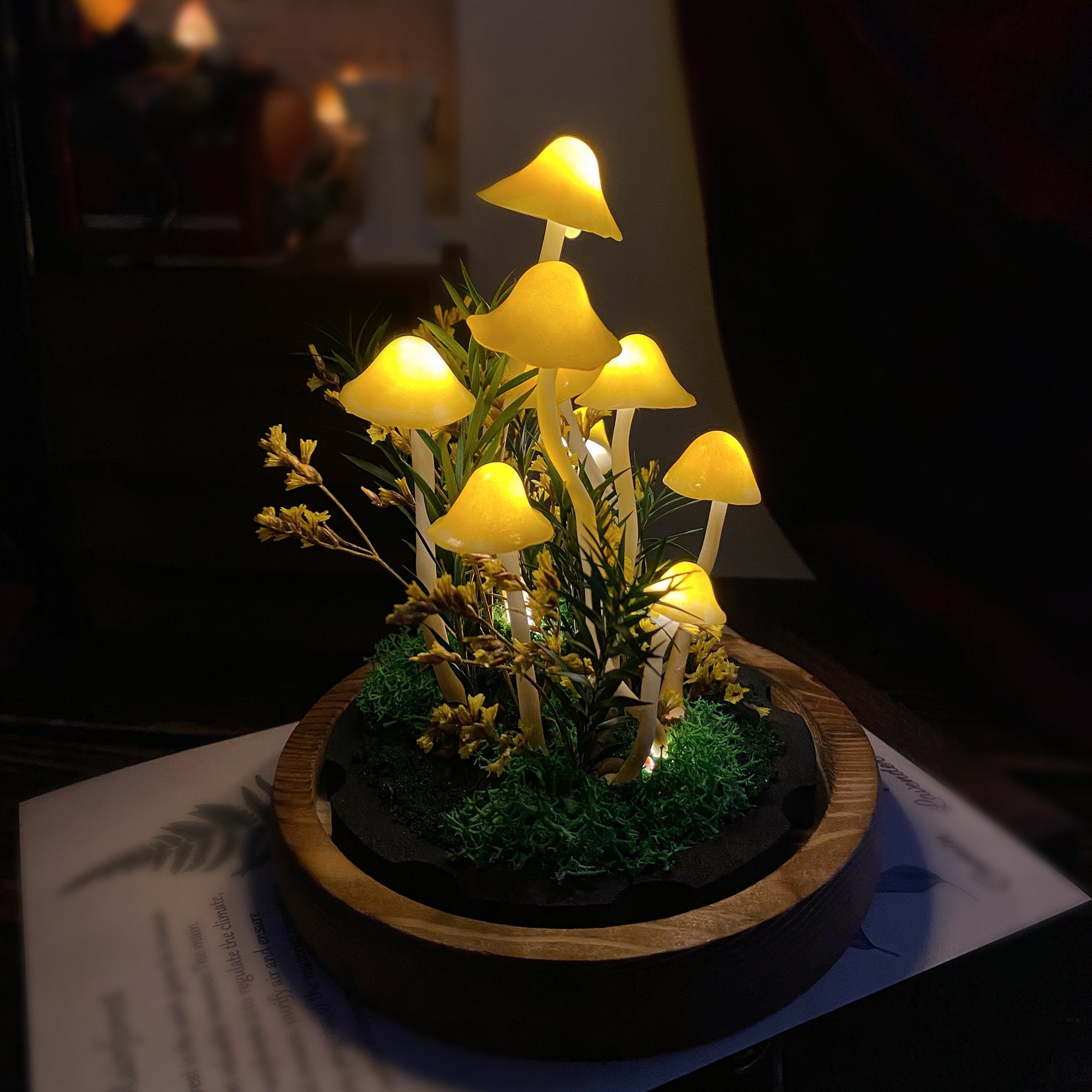 🔥HOT SALE 50% OFF🔥Handmade Enchanted Mushroom Forest Night Light