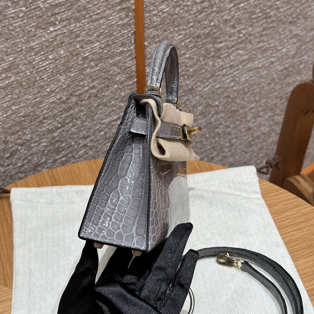 Hermes mini kelly 2 0VGris Ciment handbag (handmade to order)