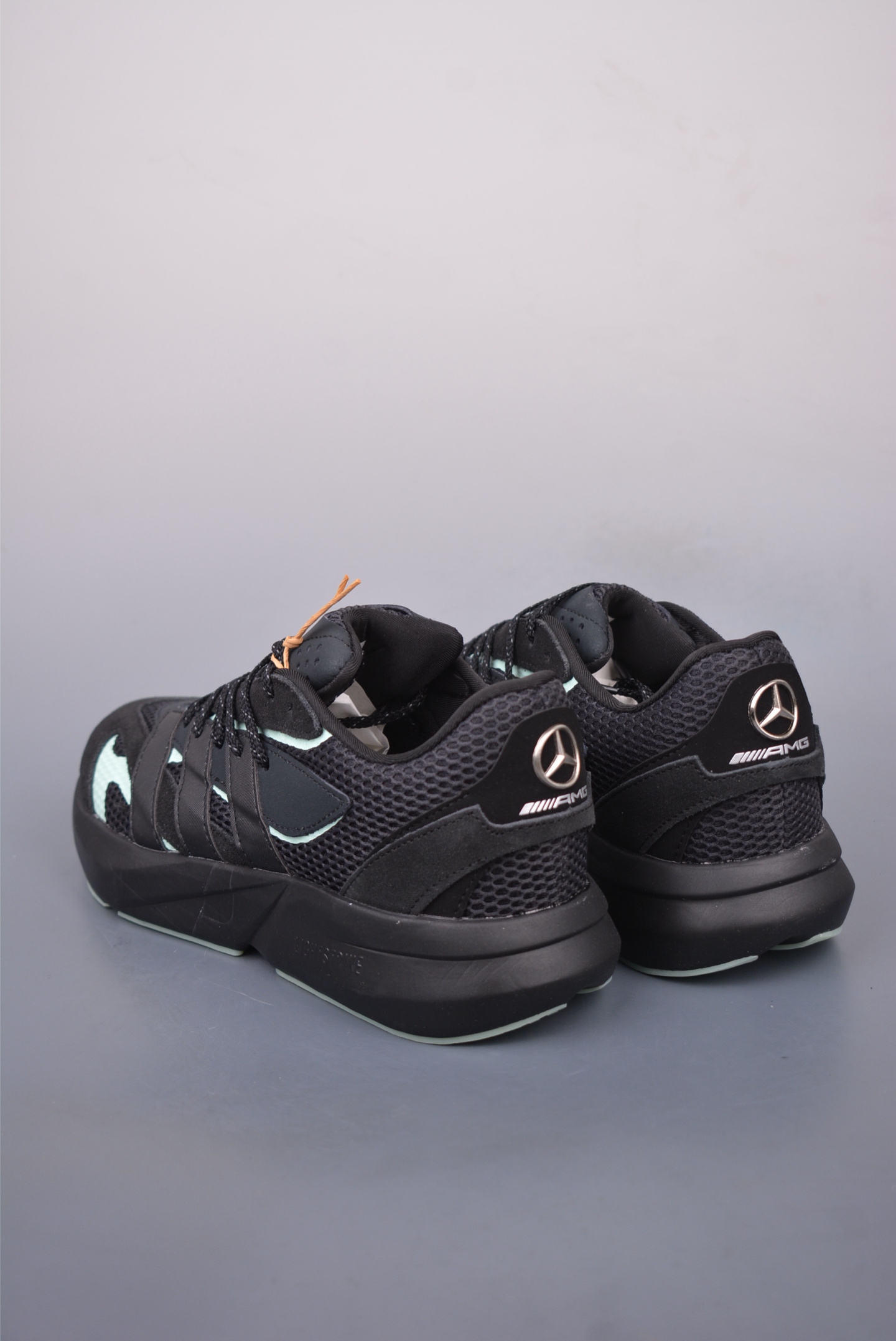 Adidas Lightblaze Low Running Shoes Tennis Black Mint Green JR1058