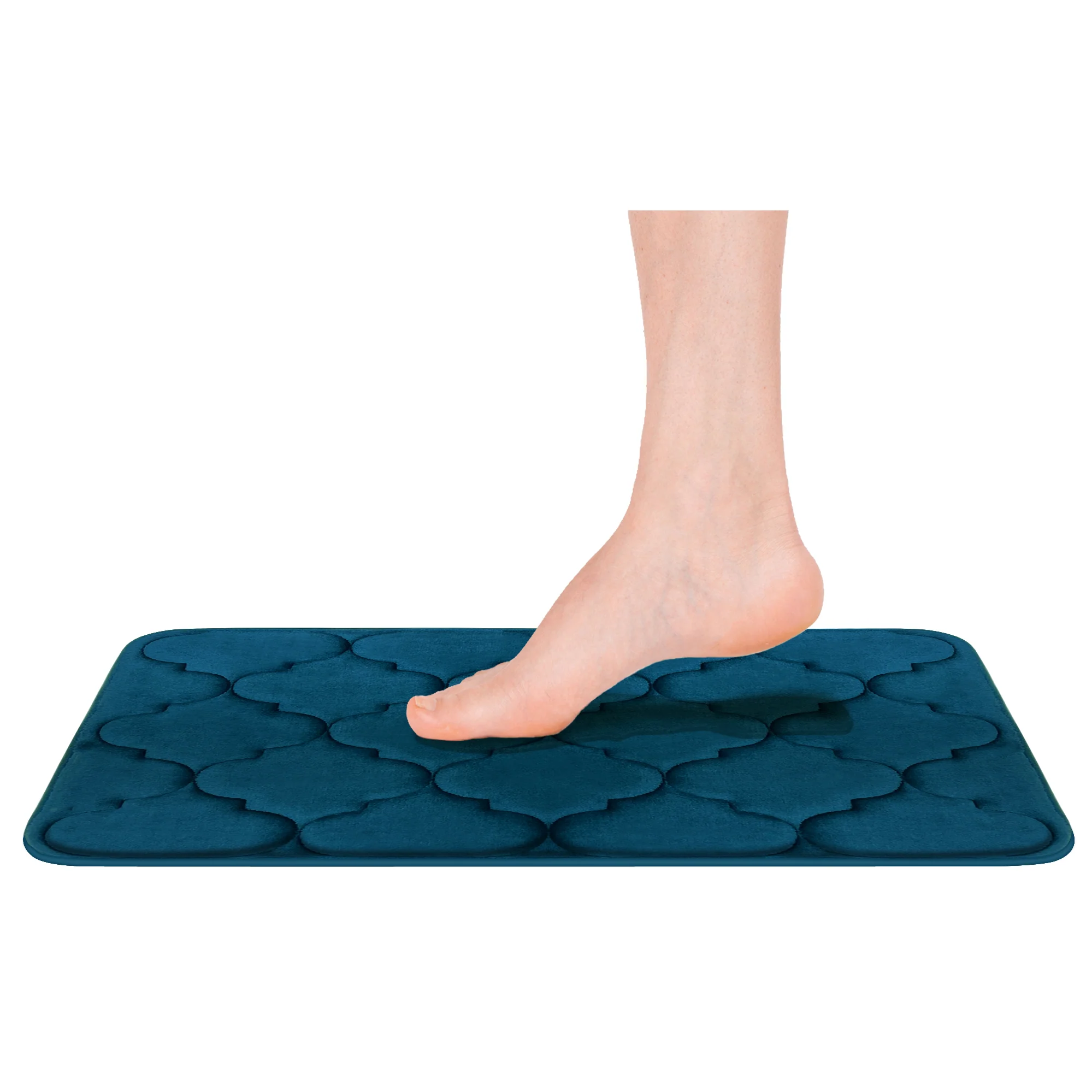 Madison Moroccan Soft Non-Slip Memory Foam Bath Mat, 17x24 Inches
