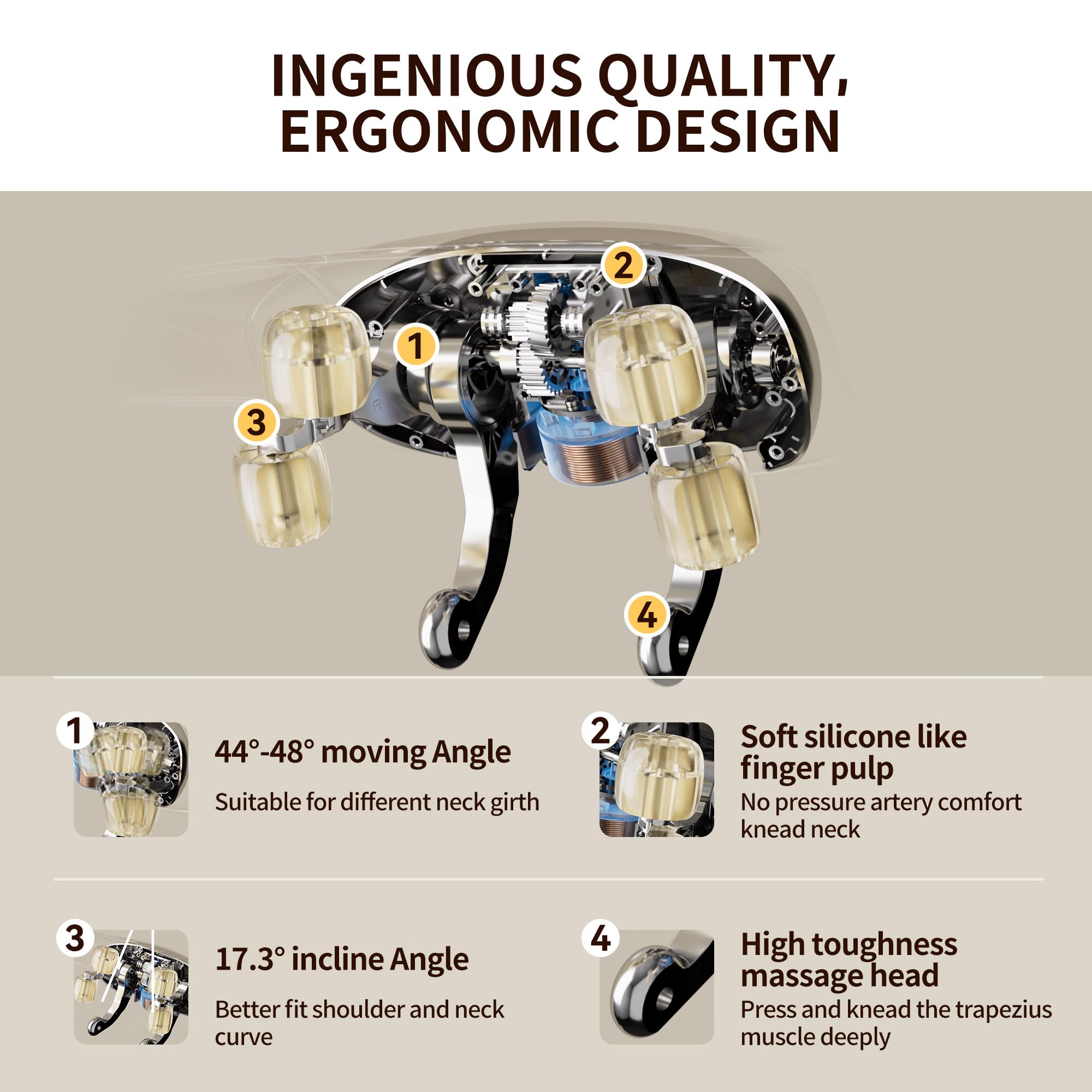 🔥Mother's Day Sale - 50% OFF🔥Shiatsu Back Shoulder and Neck Massager for Pain Relief Deep Tissue