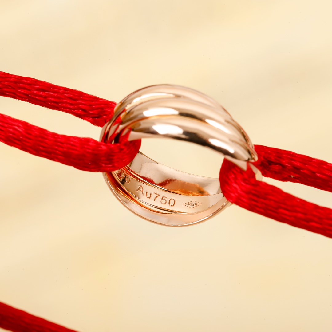 Cartier three-ring red string zodiac year bracelet