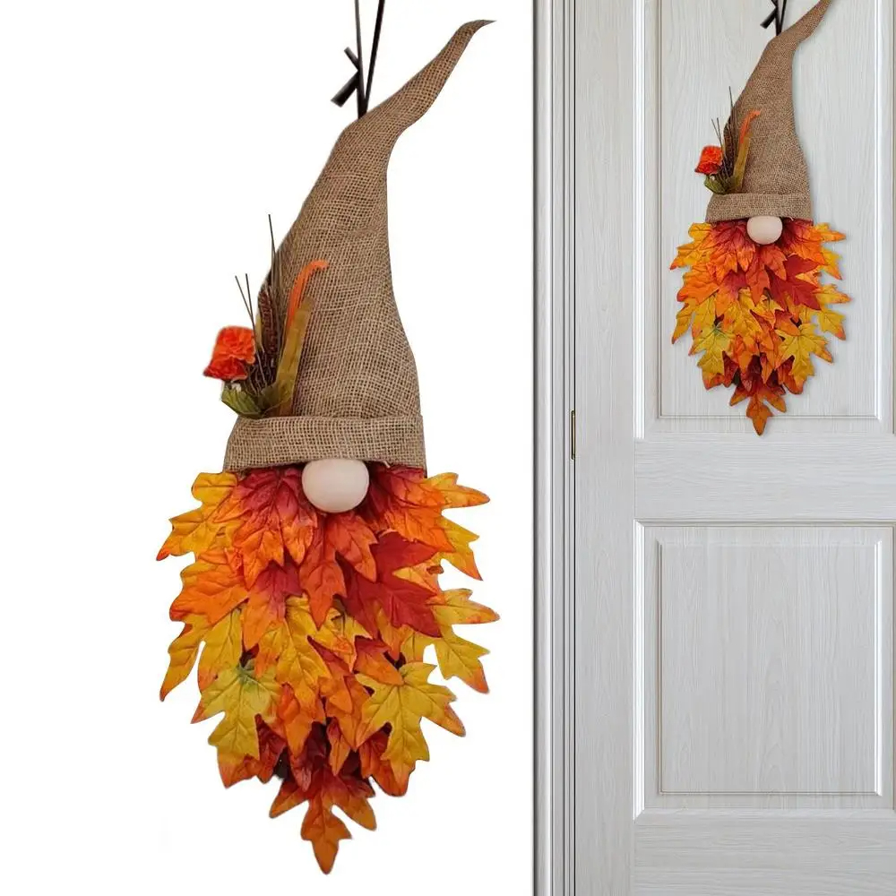 ON SALE🔥Fall Maple Gnome Front Door Hanger