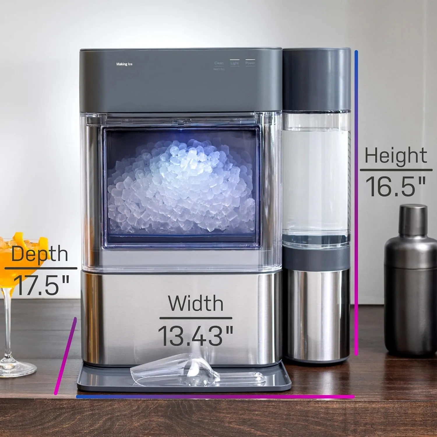 💥Clearance sale💥Opal 2.0 XL with 1 Gallon Tank, Chewable Crunchable Countertop Nugget Ice Maker
