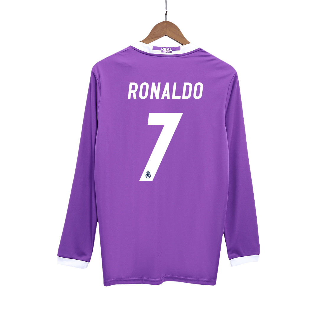 RONALDO #7 Real Madrid Real Madrid Real Madrid Away Long Sleeve Football Shirt 2016/17