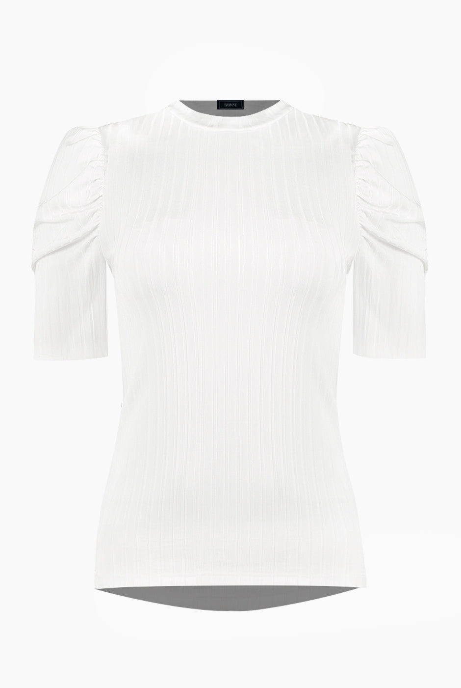 Blusa blanca de hombro abullonado
