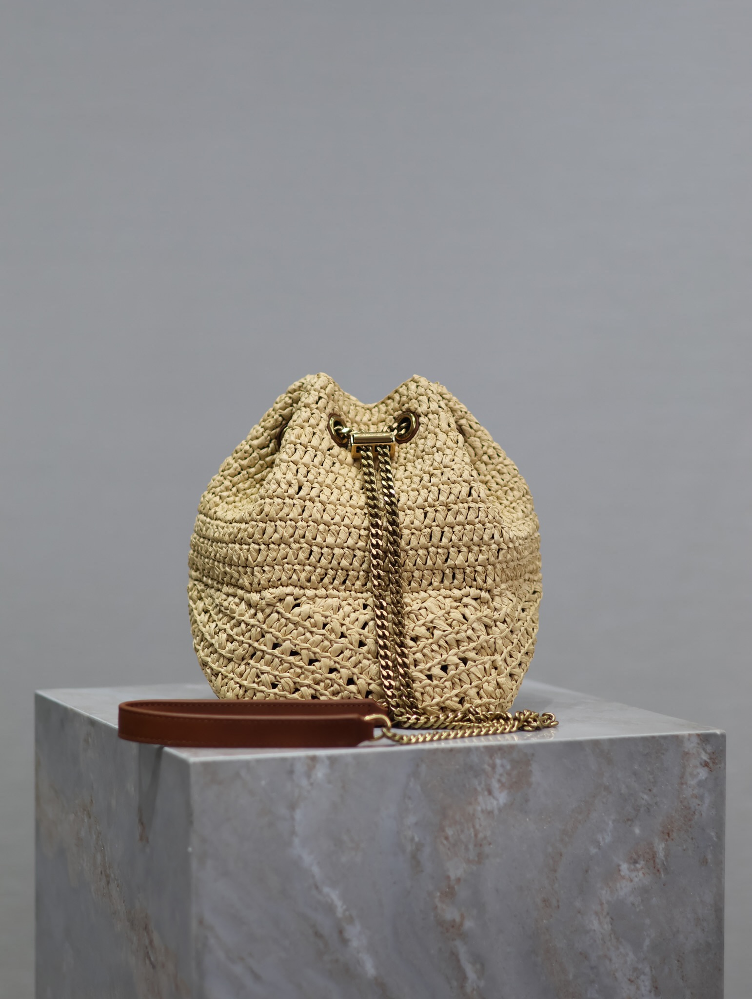 Yves Saint Laurent JOE Woven Mini Bucket Bag 631052