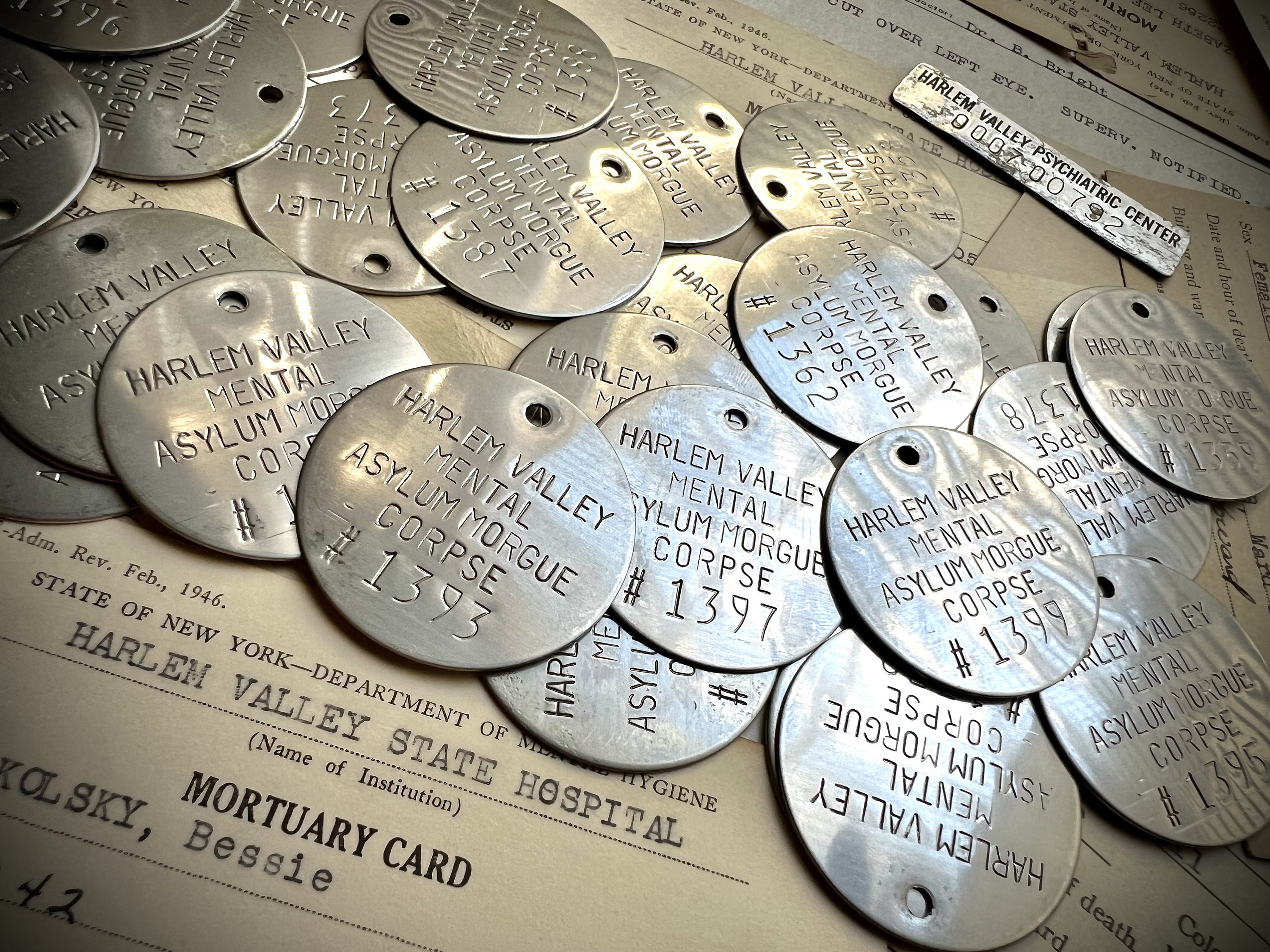 Insane Asylum Corpse Tags Morgue Coins Toe Tags