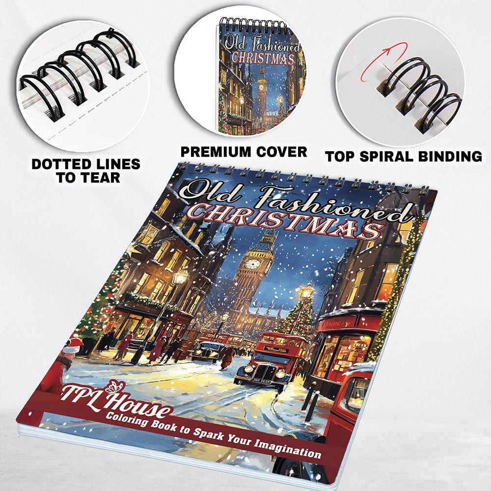 🎄CHRISTMAS ON SALE🔥Christmas Spiral Coloring Book