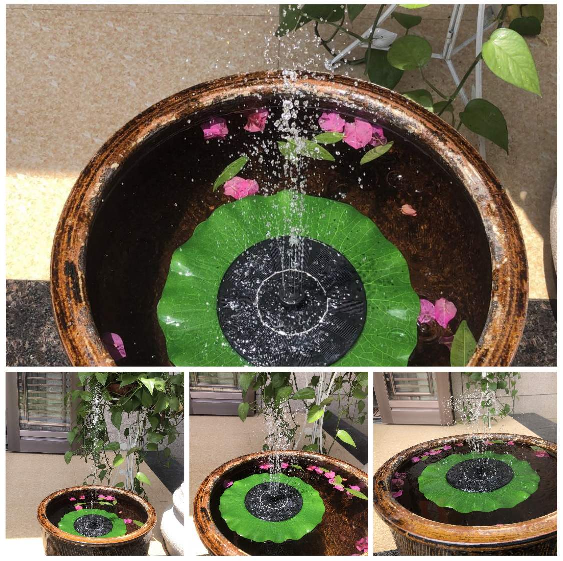 Lotus leaf solar fountain (🎁2024 new model hot sale🎁Last day of sale)