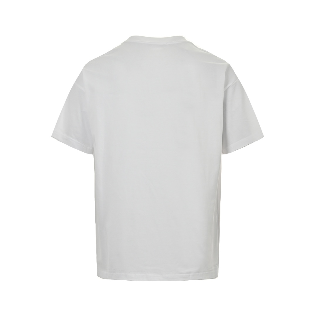 Prada 24ss three-dimensional laminated letter short sleeve