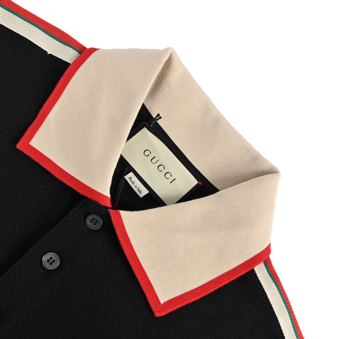 Gucci Classic Shoulder Jacquard Webbing Polo Short Sleeve